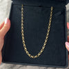 Vintage Italian 14k Yellow Gold Stylized Open Link Necklace 20